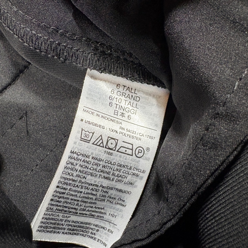 NWOT Gap 6 Tall Extra High-Waisted Wide-Leg Trouser Pants Black Office Dressy - Picture 10 of 12